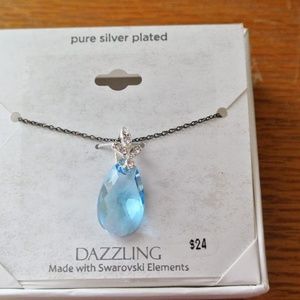 Light blue Swarovski18" necklace